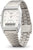 Reloj Casio Vintage con correa de metal plateada y pantalla digital blanca abajo