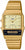 Reloj Casio con correa de metal dorada, esfera analógica y pantalla digital