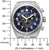 Reloj Citizen para hombre con esfera azul y contadores de cronógrafo, caja de acero inoxidable
