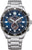Reloj Citizen para hombre con esfera azul de cronógrafo y correa de metal