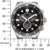 Reloj de hombre con esfera negra y aspecto de cronógrafo, caja de acero inoxidable