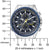 Pulsera de acero inoxidable plateado con esfera azul para hombre de Citizen