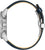 Pulsera para hombre: correa de cuero azul con hebilla de metal, caja plateada de lado