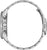 Pulsera de hombre, vista lateral con caja de acero inoxidable plateado y corona