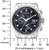 Reloj de hombre vista frontal: esfera azul oscuro con subesferas y correa de acero