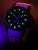 Pulsera para hombre con esfera luminosa, caja negra y correa negra