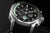 Pulsera para hombre: correa negra, esfera negra, caja plateada