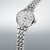 Seiko Presage - Reloj de mujer con brazalete milanés plateado, esfera blanca y corona