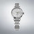 Seiko Presage - Reloj de mujer con caja redonda, correa milanesa plateada y esfera blanca