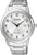 Reloj de hombre de acero inoxidable, esfera plateada con ventana de fecha a las 3 en punto