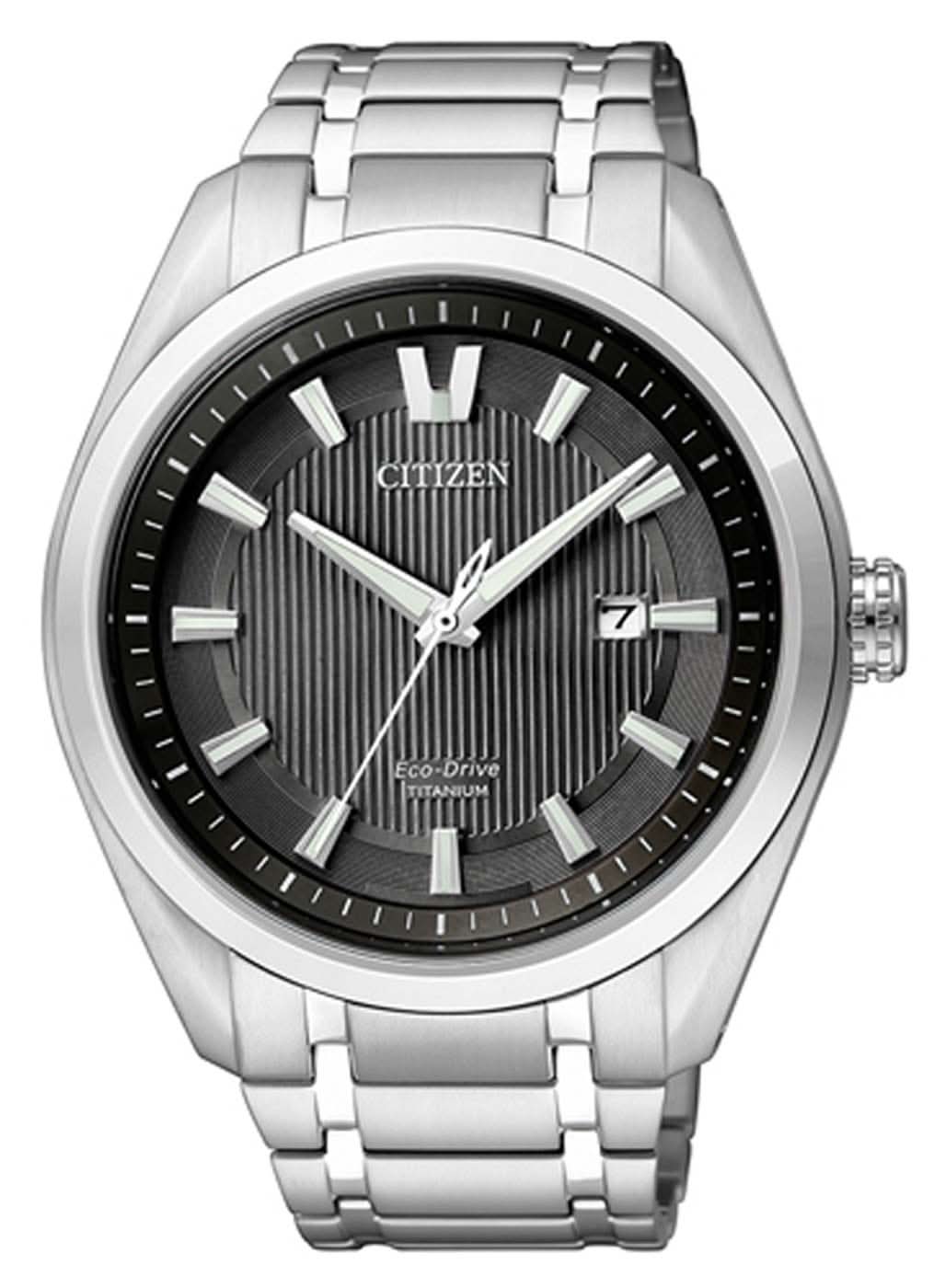 Pulsera de hombre, caja de acero inoxidable plateado y esfera negra con índices