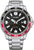 Reloj Citizen Eco-Drive de acero inoxidable con esfera negra y detalles rojos