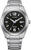 Reloj Citizen para hombre con esfera negra, ventana de fecha y pulsera de metal