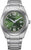 Reloj Citizen para hombre con esfera verde, correa de metal y movimiento de 3 agujas