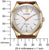 Reloj Citizen para hombre con correa de cuero marrón, esfera blanca y números romanos