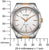 Reloj Citizen con esfera blanca, manecillas doradas y visualización de fecha