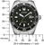 Reloj de hombre con esfera negra, índices, manecillas luminosas y caja de acero inoxidable