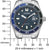 Pulsera de hombre con esfera azul, bisel negro y Eco-Drive