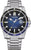 Pulsera de acero inoxidable para hombre Citizen con esfera azul y bisel negro