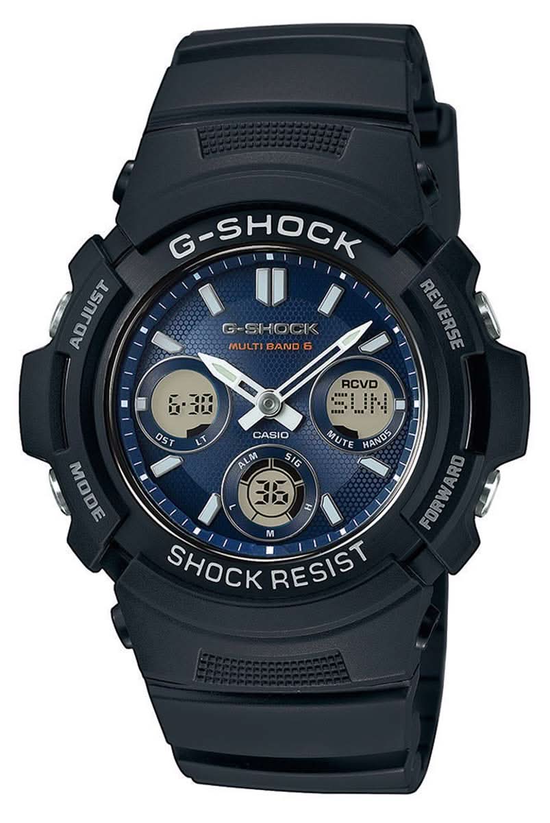 Casio G-Shock Reloj para hombre con caja negra, esfera oscura y correa de caucho