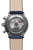 Pulsera de hombre con movimiento expuesto, tapa trasera plateada y correa de cuero beige-marrón