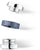 Charm de acero inoxidable con anillo azul y grabado "Believe" en el borde
