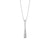 Collar con colgante de gota estrecha, circonita cúbica pavé en el elemento de joyería