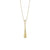 Collar dorado con cadena de eslabones finos y colgante en forma de gota con circonita