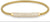 BERING Pulsera de acero inoxidable con malla y placa de cristal brillante, color dorado