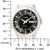Pulsera de reloj bicolor para hombre con esfera negra, logotipo CITIZEN y fecha de montaje