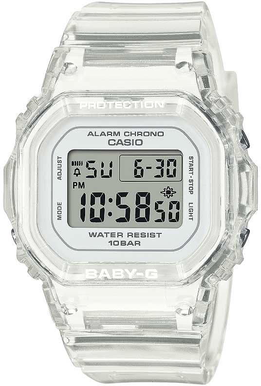Reloj Casio Baby-G para mujer con pantalla digital y caja de plástico transparente