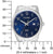 Reloj de hombre Citizen con esfera azul, manecillas y pulsera de acero inoxidable plateado