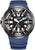 Reloj de buceo Citizen para hombre con correa de silicona azul, esfera y bisel negros