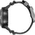 Pulsera de hombre de perfil con caja negra y cierre de pulsera