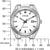 Reloj de hombre con esfera blanca y caja redonda de acero inoxidable plateado, vista frontal
