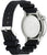 Fondo de reloj para hombre con caja de acero inoxidable plateado y correa de caucho negra perforada
