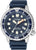 Reloj para hombre con esfera azul, caja plateada y correa azul