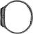 Reloj de hombre vista lateral: caja negra, corona, pulsera de metal con eslabones