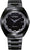 Reloj de hombre: esfera negra, índices plateados, Eco-Drive, correa de metal negra