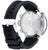 Fondo de acero inoxidable plateado en la parte posterior del reloj Citizen para hombre y correa de caucho negra