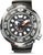 Reloj de hombre con esfera negra, bisel de buceo y correa de caucho negra