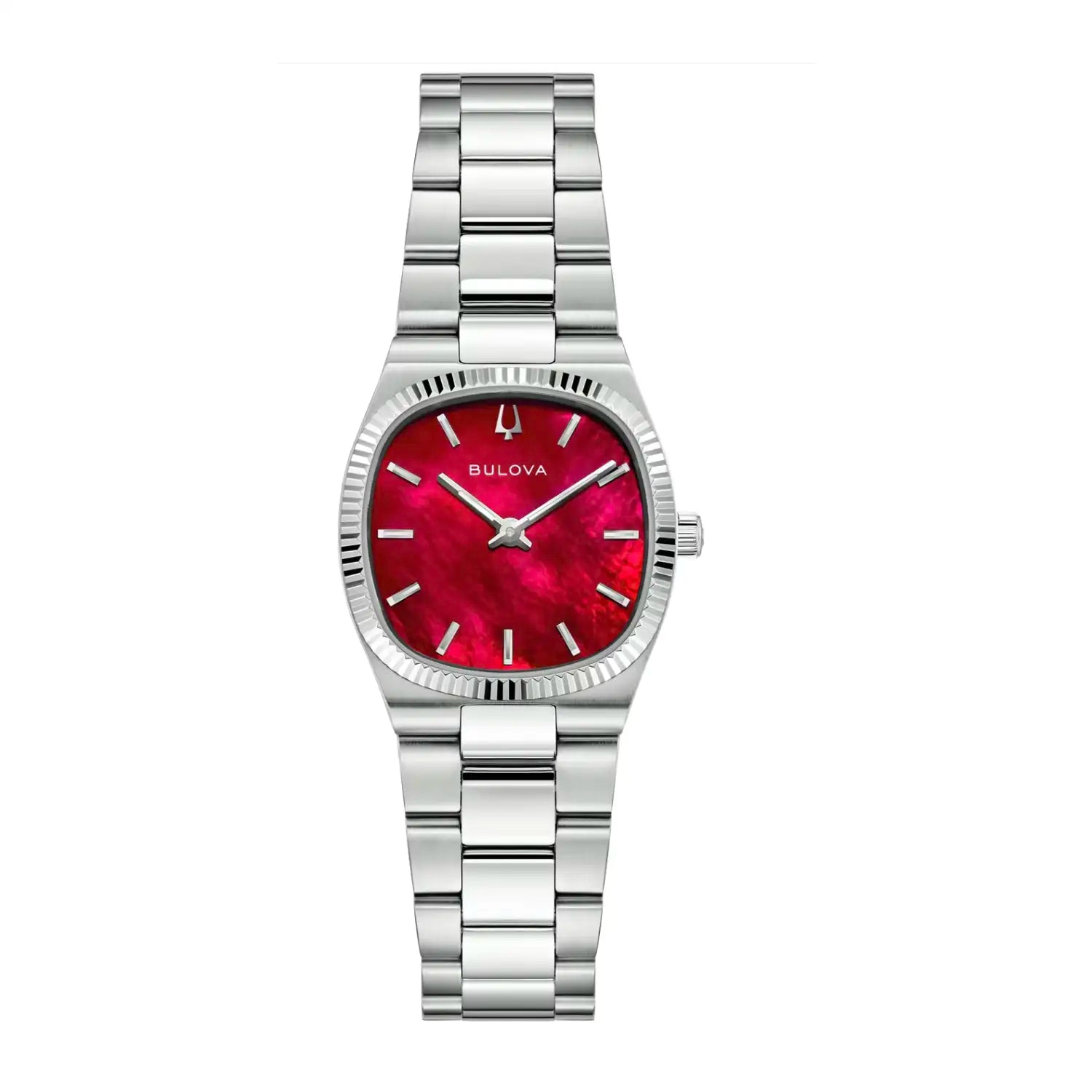 Bulova Super Seville 96L354 Damen Armbanduhr Rot • Saphirglas • Leuchtzifferblatt Default Title