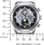 "Reloj de pulsera para hombre de frente: anillo de minutos negro, esfera plateada, caja de titanio"