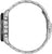 Pulsera de hombre con tapa trasera de caja metálica plateada y brazalete de eslabones