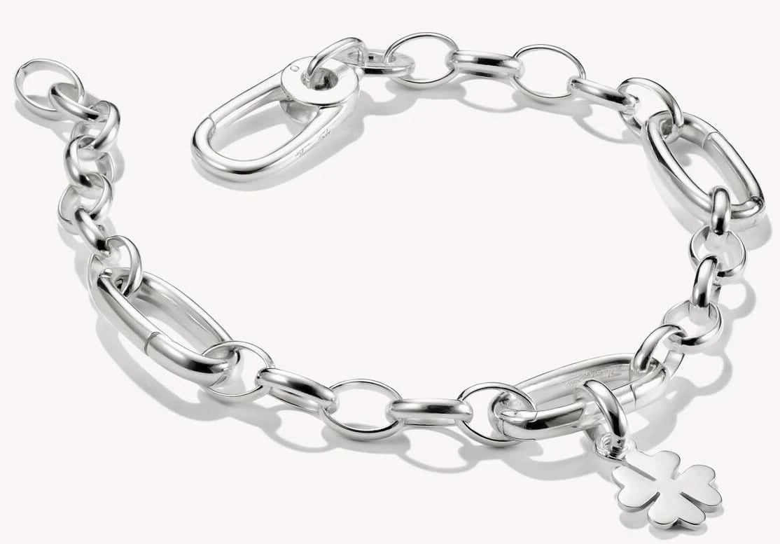 Pulsera de eslabones Thomas Sabo de metal plateado con colgante