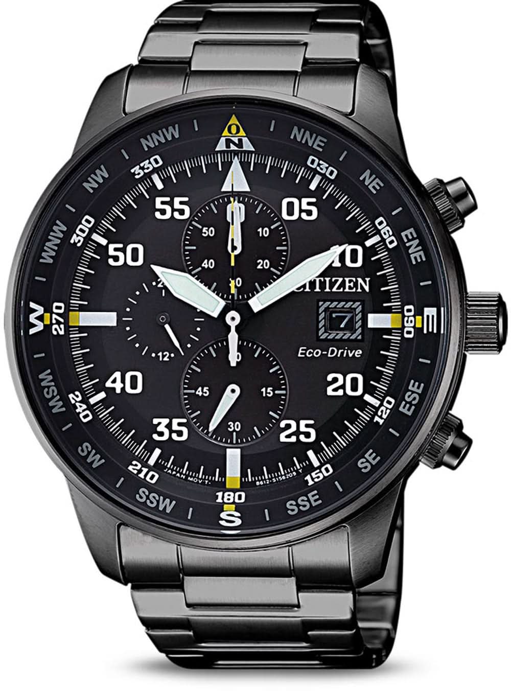 Reloj Citizen CA0695-84E para hombre, esfera negra con subesferas de cronógrafo
