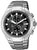 Reloj Citizen para hombre con correa de acero inoxidable, esfera negra y aspecto de cronógrafo