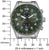 Citizen Eco-Drive Cronógrafo: esfera verde con subesferas y contadores de cronógrafo.