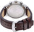 Reverso de reloj de pulsera para hombre de acero inoxidable, correa de cuero marrón con cierre de hebilla