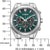 Reloj de pulsera Citizen para hombre con esfera verde y cronógrafo, vista frontal